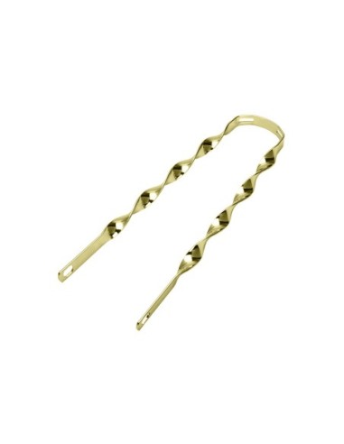 20 Flat Twisted Fender Braces Gold.